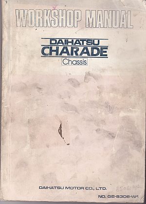 Daihatsu Charade Chassis Workshop Manual Published By Daihatsu M